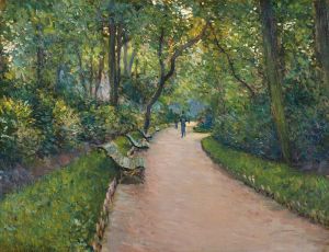 Parc Monceau, painted by Gustave Caillebotte