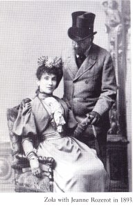 Emile Zola with his mistress, Jeanne Rozerot, in 1893.